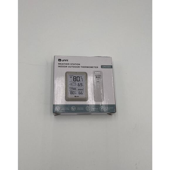 Unni Indoor Outdoor Thermometer Hygrometer Wireless Weather Station UN0585 - Picture 1 of 5